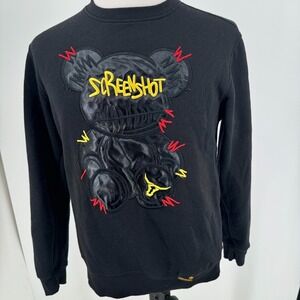 Screenshot Pullover Sweatshirt MENS Black Urban NYC Graffiti Hip Hop SIZE MEDIUM
